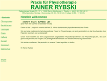 Tablet Screenshot of physiotherapie-rainer-rybski.de
